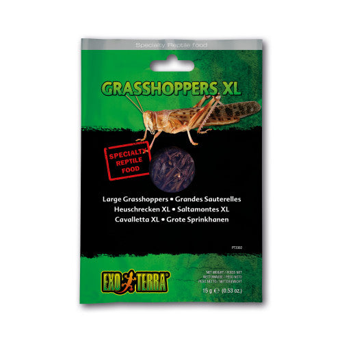 ET Reptile Food Grasshoppers XL.53oz {L +