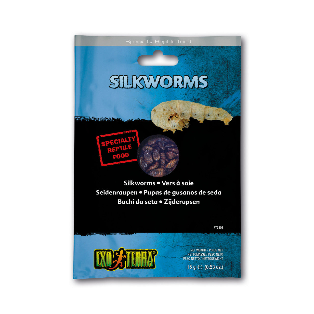ET Reptile Food, Silkworms .53oz {L+ 015561233033