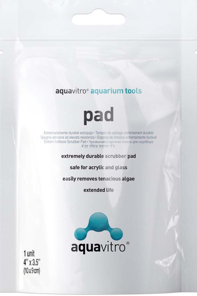 aquavitro Scrub Pad for Glass & Acrylic Aquariums White 4 In X 3.5 in, 1 pk 000116070027