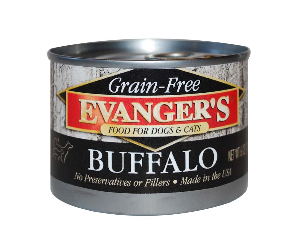 Evanger's Grain-Free Wet Dog & Cat Food Buffalo 6oz 24pk