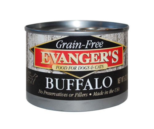 Evanger’s Grain - Free Wet Dog & Cat Food Buffalo 6oz 24pk