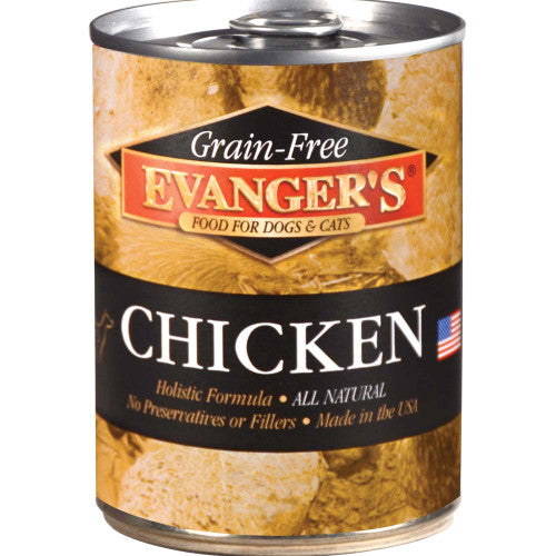 Evanger’s Grain - Free Wet Dog & Cat Food Chicken 12.8oz 12pk