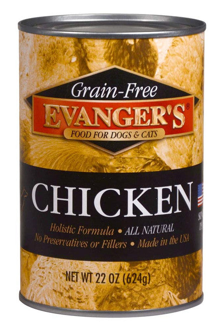 Evanger’s Grain - Free Wet Dog & Cat Food Chicken 20.2oz 12pk