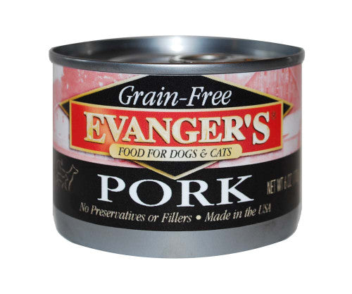 Evanger’s Grain - Free Wet Dog & Cat Food Pork 6oz 24pk