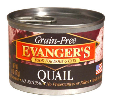 Evanger’s Grain - Free Wet Dog & Cat Food Quail 6oz 24pk