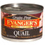 Evanger's Grain-Free Wet Dog & Cat Food Quail 6oz 24pk