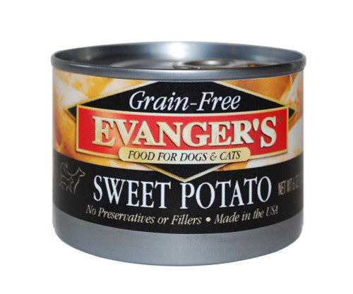 Evanger’s Grain - Free Wet Dog & Cat Food Sweet Potato 6oz 24pk