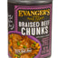 Evanger’s Hand Packed Wet Dog Food Braised Beef Chunks w/Gravy 12oz 12pk