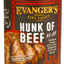 Evanger's Hand Packed Wet Dog Food Hunk of Beef 12oz 12pk