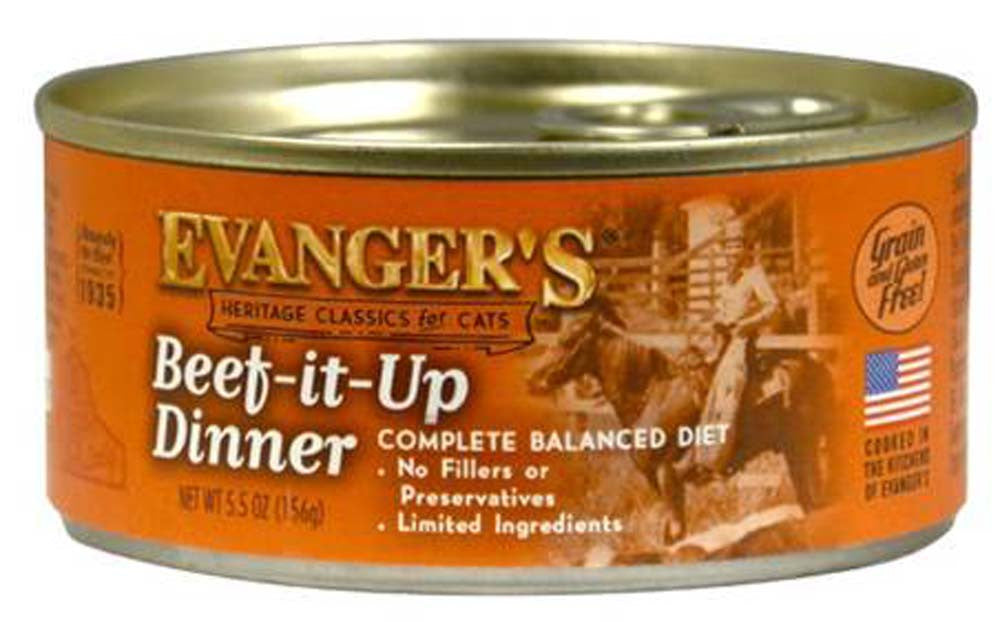 Evanger's Heritage Classic Wet Cat Food Beef It Up 5.5oz 24pk