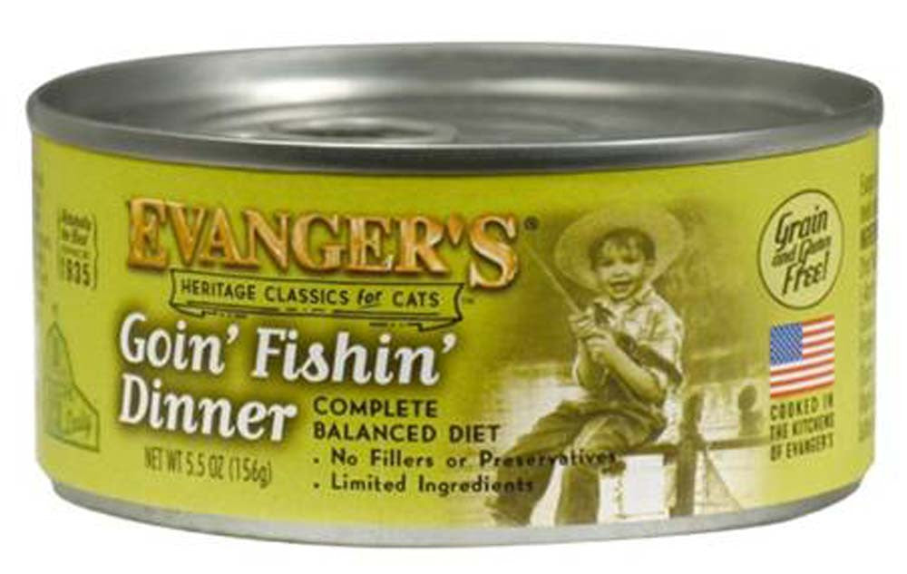 Evanger's Heritage Classic Wet Cat Food Goin' Fishin' 5.5oz 24pk