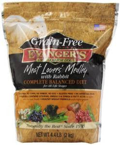 Evangers Grain Free Meat Lover's Medley With Rabbit Dry Dog Food-4.4-lb-{L+1} 077627401367