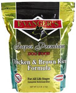 Evangers Super Premium Chicken With Brown Rice Dry Dog Food-4.4-lb-{L+1} 077627401176