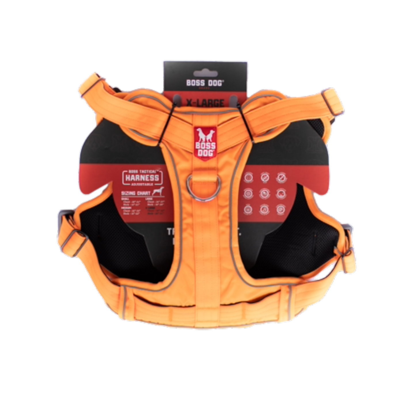 Boss Dog Tactical Dog Harness Hunter Orange X-Large 850036272236