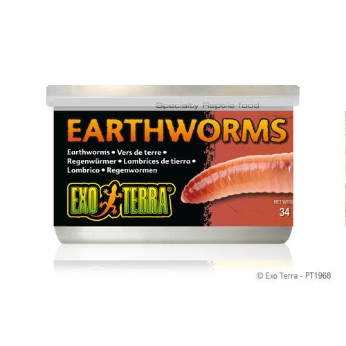 Exo Terra Canned Earthworms 1.2 oz - Reptile