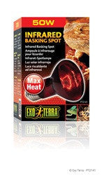 Exo Terra Infrared Basking Spot Lamp 50w Pt2141{L + 7} - Reptile