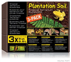 Exo Terra Plantation Soil, 8 Qt 3 Pack Pt2771 015561227711