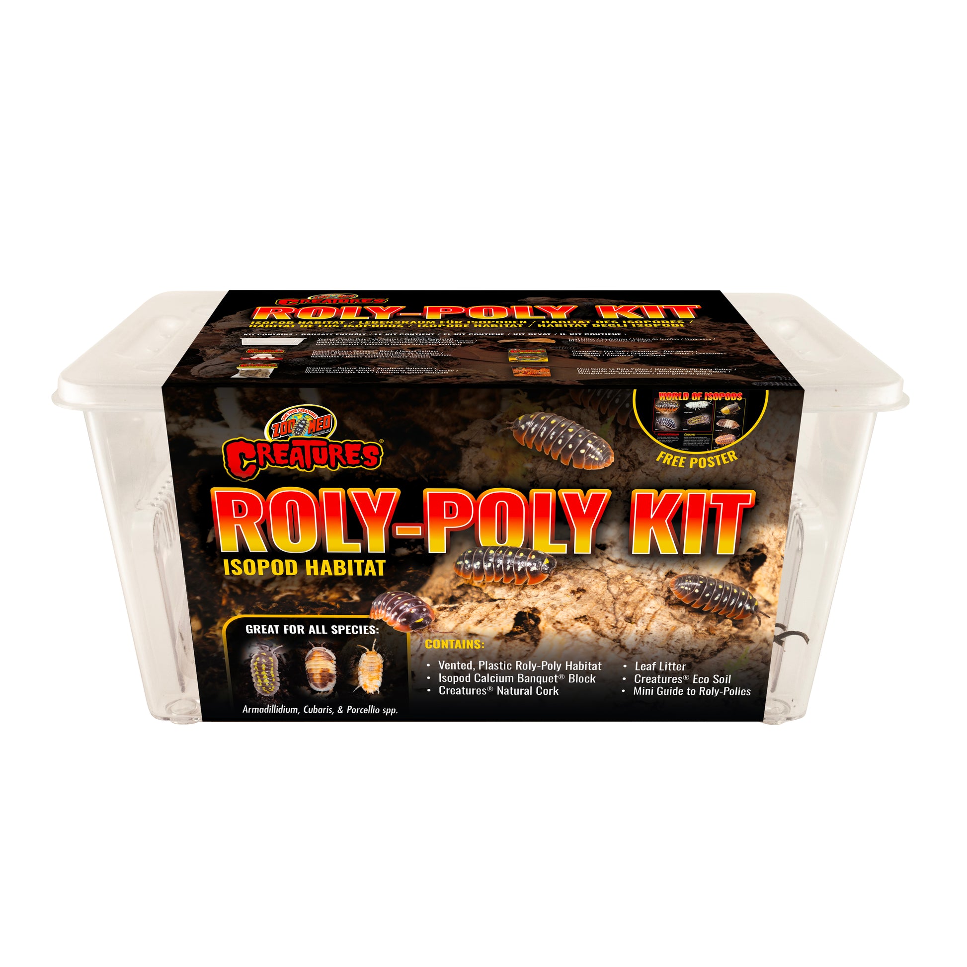 Zoo Med Creatures Roly Poly Isopod Habitat Kit 10.25Inx5Inx5.75 in 097612008906
