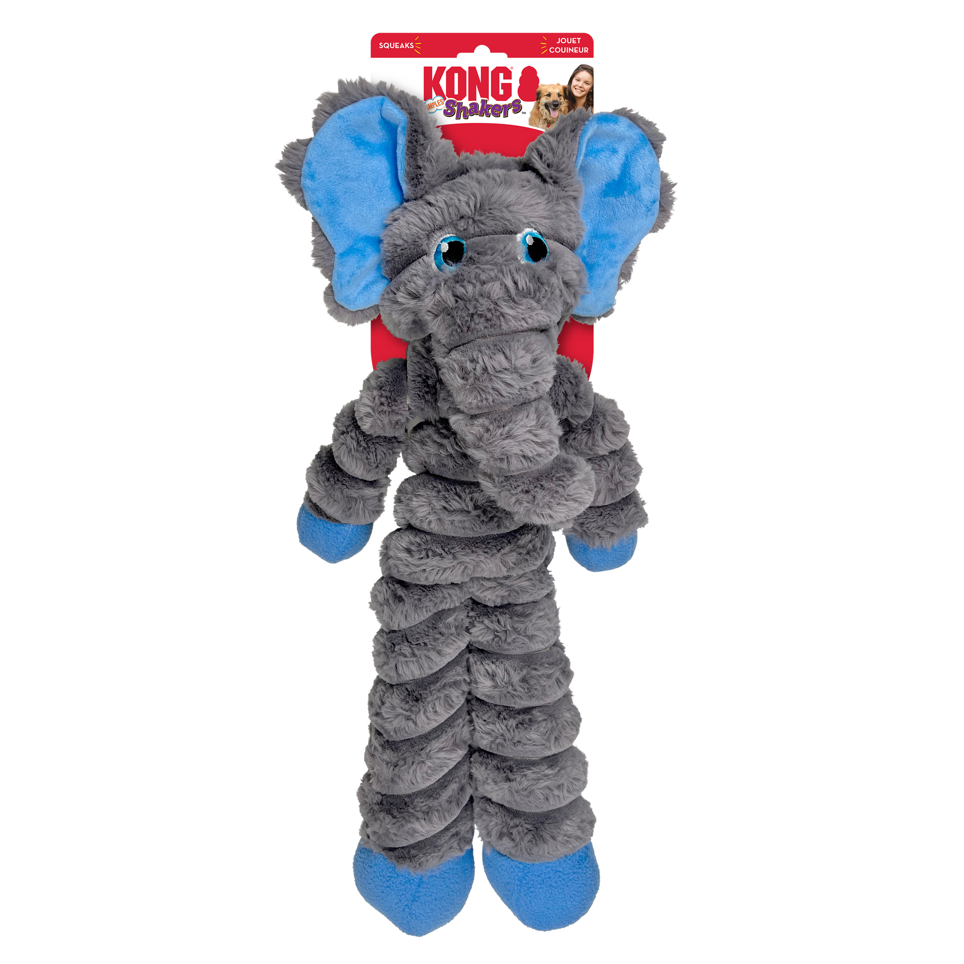 KONG Shakers Crumples Dog Toy Elephant X-Large 035585498911