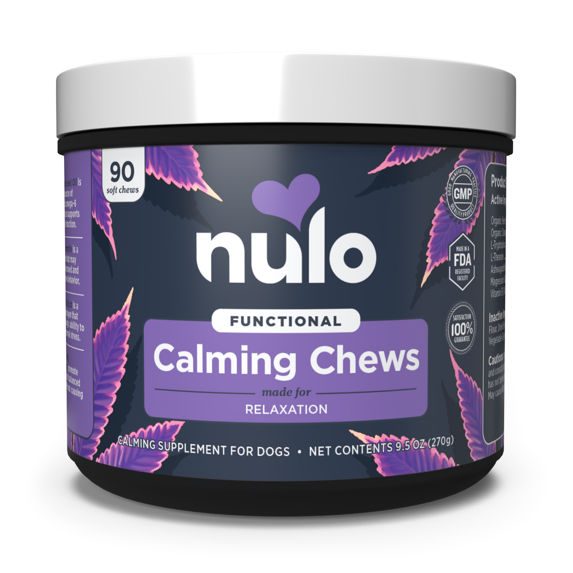 Nulo Functional Calming Soft Chew Supplements for Dogs 9.5 oz 811939027026