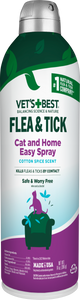 Vet's Best Flea & Tick Cat and Home Spray Cotton Spice Scent 14 oz 010279001332