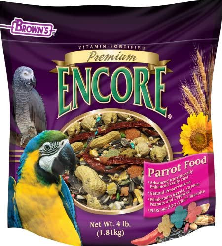 F.M. Brown’s Encore Premium Parrot Food 4 Lb C=6 {L - 1}423626 - Bird