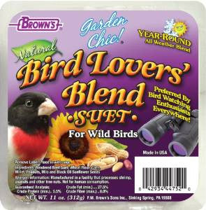 F.M. Brown's Garden Chic! Bird Lovers Suet 8/11oz {L+1R} C= 423075 042934447520