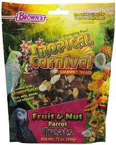 F.M. Brown’s Tropical Carnival Fruit/Nut Parrot Treat 12Oz {L + 1} 423219 - Bird