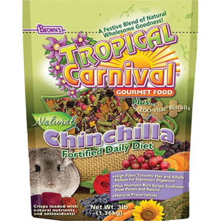 F.M. Brown’s Tropical Carnival Natural Chinchilla Food 3lb {L - 1}423702 - Small - Pet