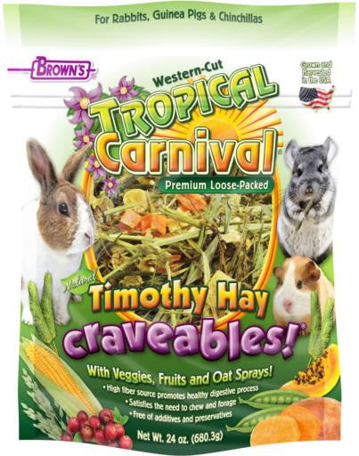 F.M Brown’s Tropical Carnival Natural Timothy Hay Craveables! 24Z {L - 1}423336 - Bird