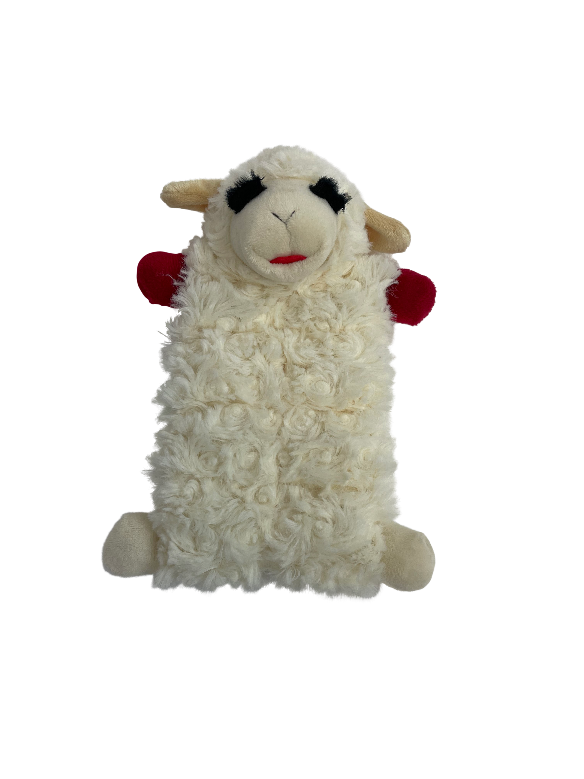 Multipet Lamb Chop Squeaker Mat Dog Toy White 9 in 784369487015