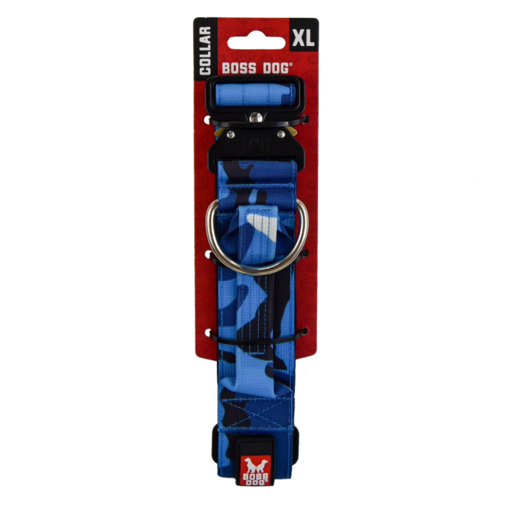 Boss Dog Tactical Adjustable Dog Collar Blue Camo X-Large, 20-28 in 850030579201