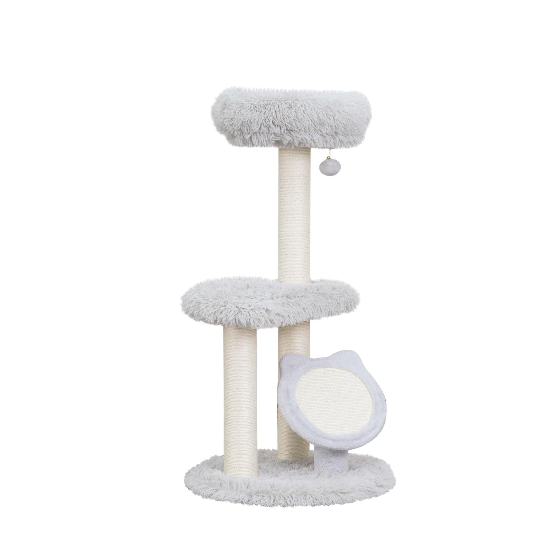 PetPals Rockview 2-Level Cat Tree Ivory 37 in 818483018692
