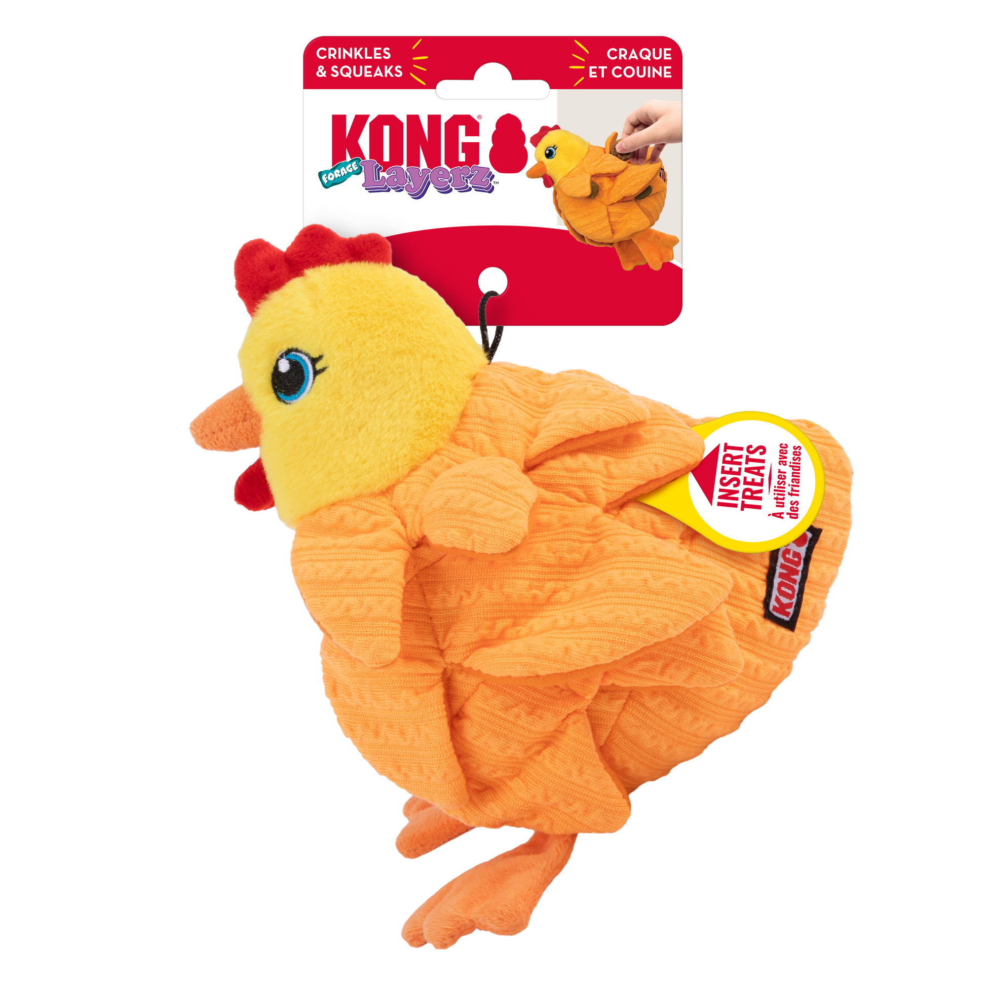 KONG Layerz Forage Dog Toy Hen Medium 035585506210