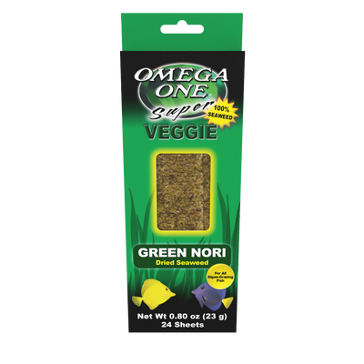 Omega One Super Veggie Green Nori Dried Seaweed Fish Food 24 pk 098220074116