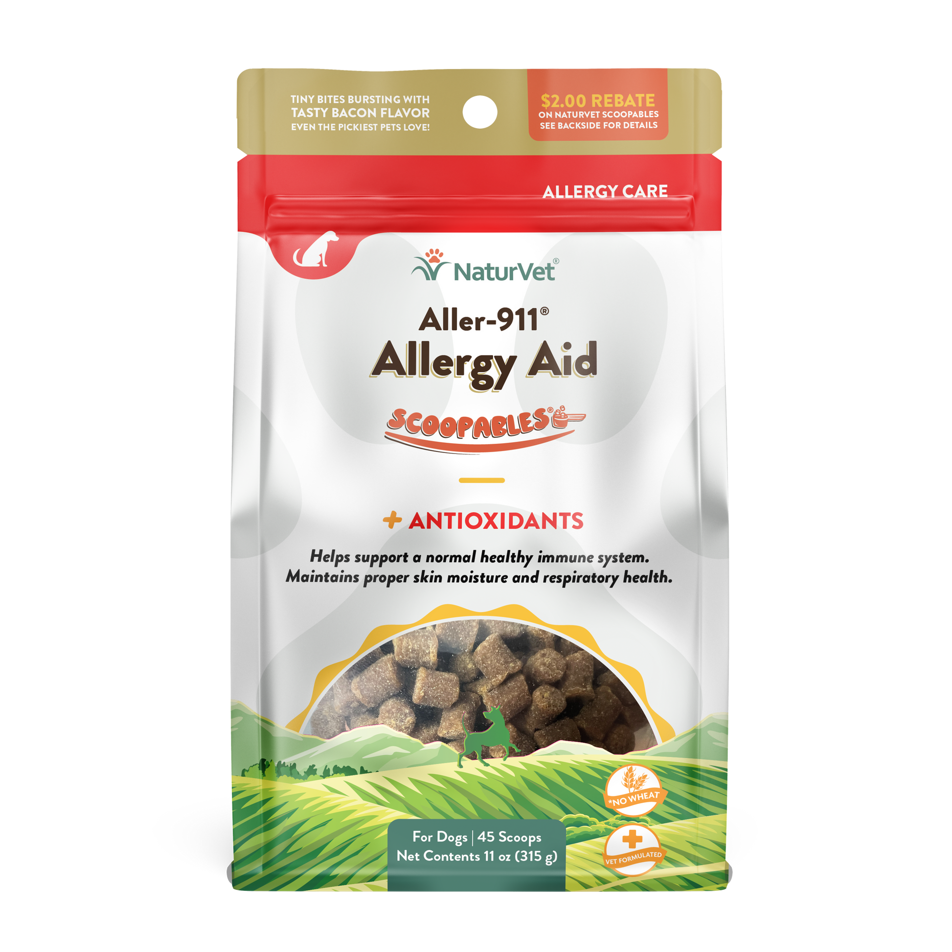 NaturVet Scoopables Aller-911 Allergy Aid for Dogs 11 oz 797801605304