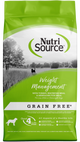 NutriSource Weight Management Grain Free Dry Dog Food Turkey 4 lb 073893299080