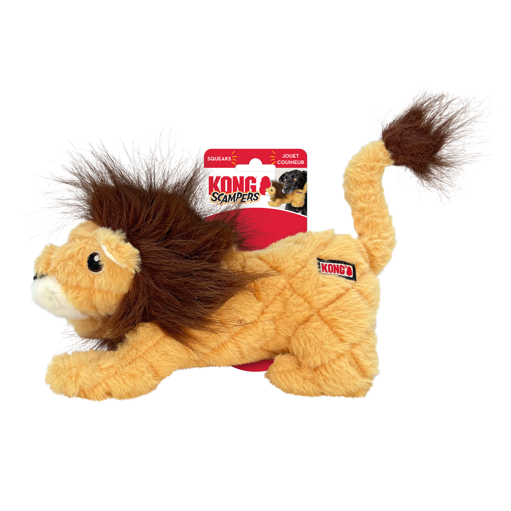 KONG Scampers Dog Toy Lion Medium 035585499901