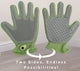 PetPals Grooming Glove Green & Gray 818483019255