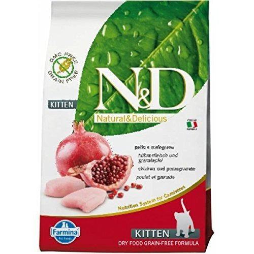 Farmina N&d Natural And Delicious Prime Kitten Chicken & Pomegranate Dry Cat Food - 3.3 - lb - {L + 1x}