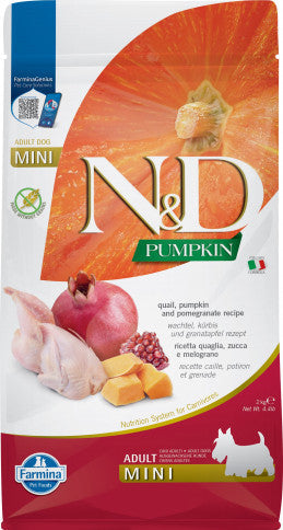 Farmina N&D Pumpkin Grain Free Dog Quail & Pomegranate Mini 4.4 lb (DD)