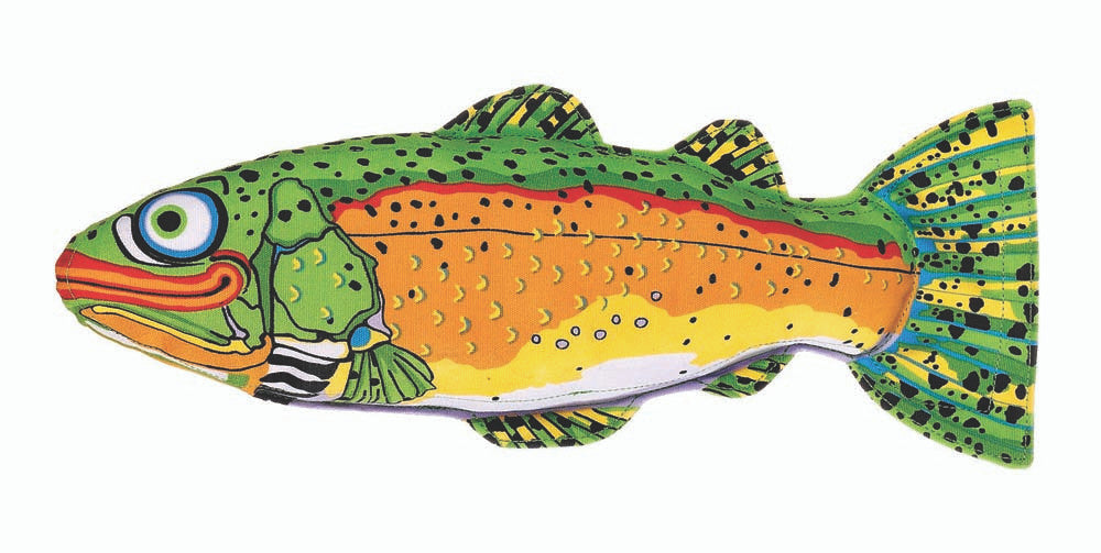 FAT CAT Classic Incredible Strapping Yankers Dog Toy Trout Multi-Color MD
