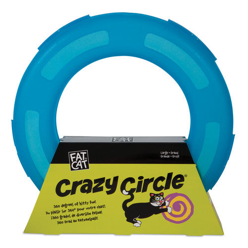 FAT CAT Crazy Circle Catnip Toy Blue LG