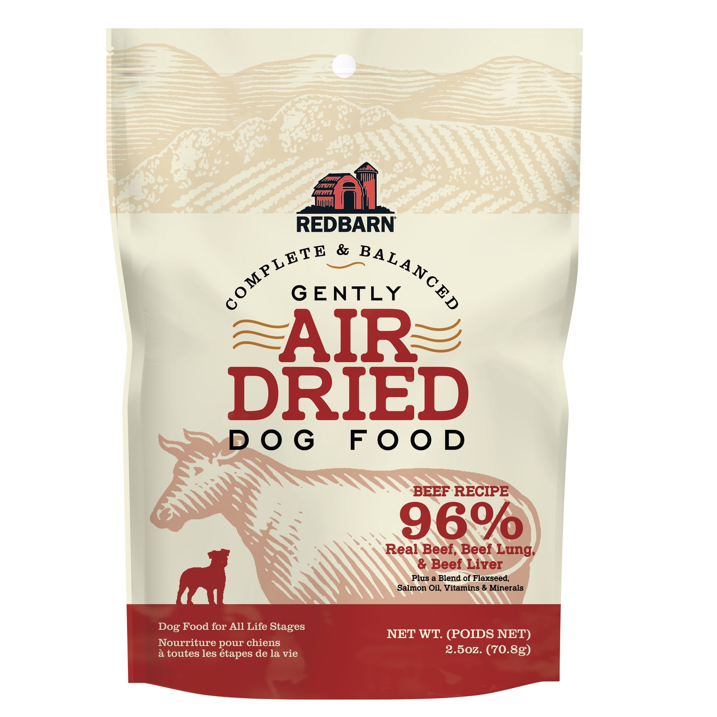 Redbarn Pet Products Gently Air Dried Trial Dog Food Beef 12ea/2.5 oz 785184120255