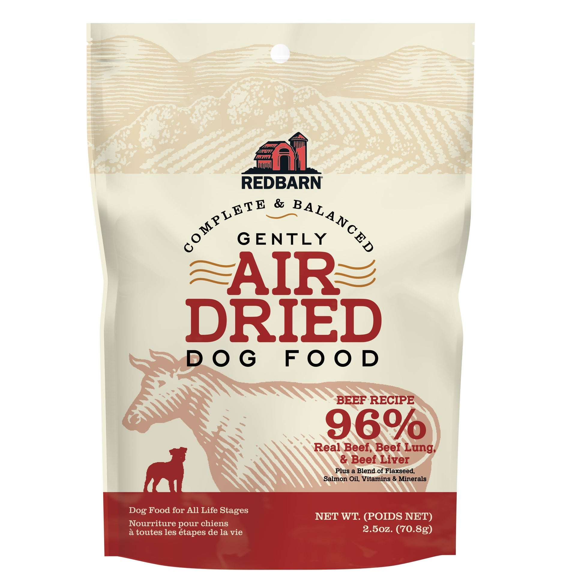 Redbarn Pet Products Gently Air Dried Trial Dog Food Beef 12ea/2.5 oz 785184120255