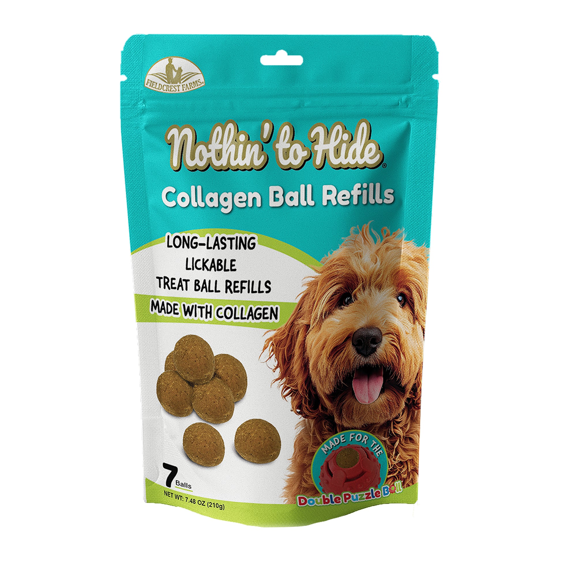 Fieldcrest Farms Nothin to Hide Collagen Ball Refills Dog Treat 7 pk 077234549803