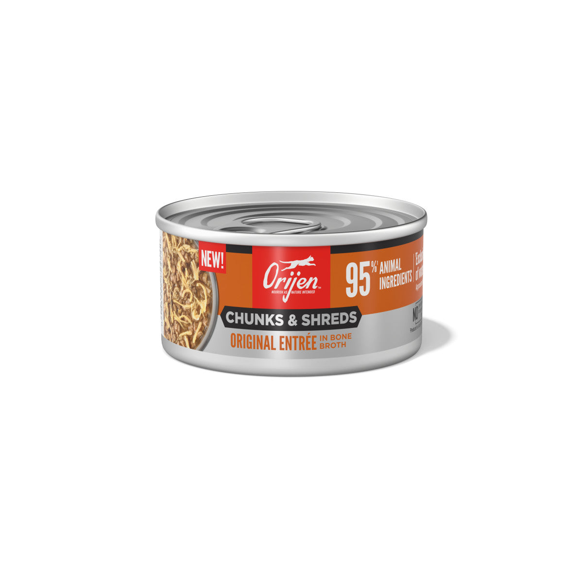 Orijen Chunks & Shreds Canned Cat Food Original Entrée 24ea/3 oz 064992724542
