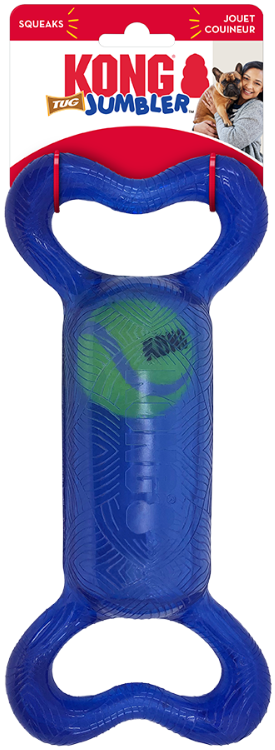 KONG Jumbler Tug Dog Toy Assorted Color Small/Large 035585509433