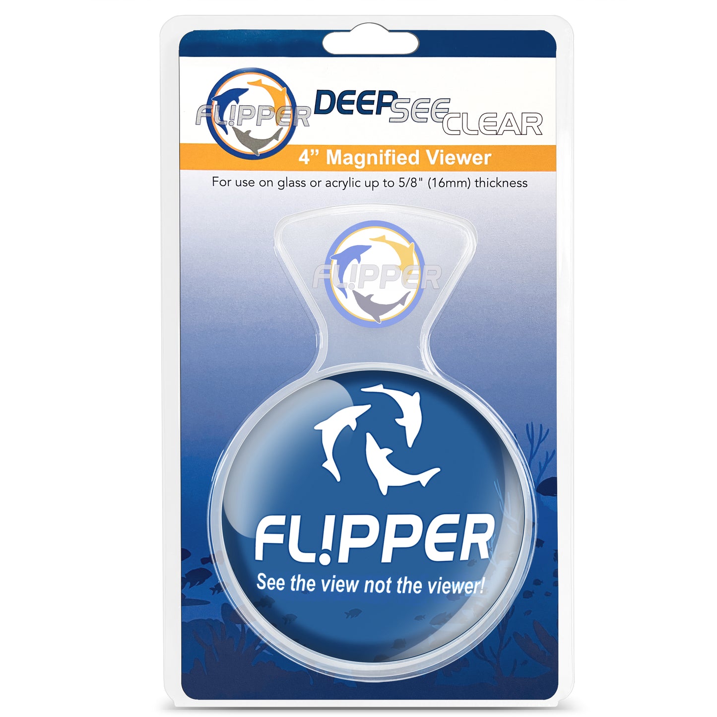 Flipper Cleaner DeepSee Clear Magnified Aquarium Viewer 4 in 724994195558