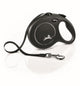 Flexi Classic Nylon Cord Dog Leash Black 26ft LG up to 110lb